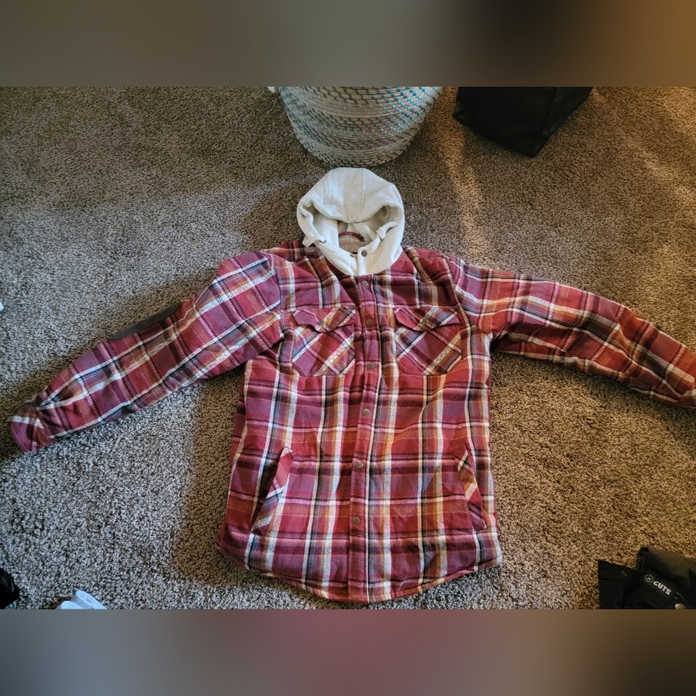 Legendary Whitetails Camp Night Berber Lined Hooded Flannel Shirt Jacket